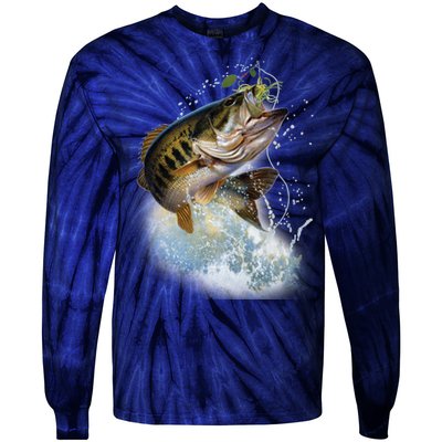 Fish and Hook Tie-Dye Long Sleeve Shirt