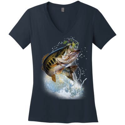 Fish and Hook Women's V-Neck T-Shirt