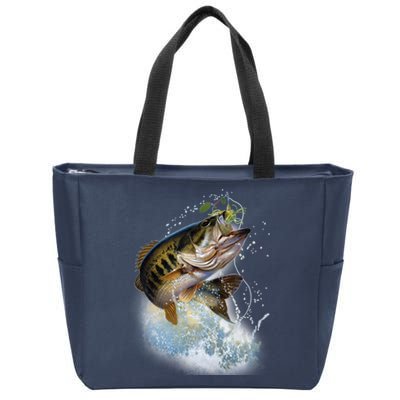 Fish and Hook Zip Tote Bag