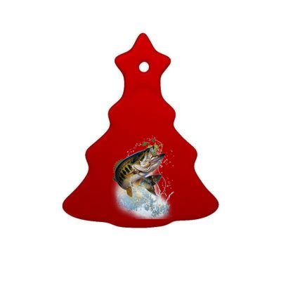 Fish and Hook Ceramic Tree Ornament