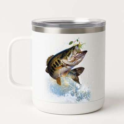 Fish and Hook 12 oz Stainless Steel Tumbler Cup