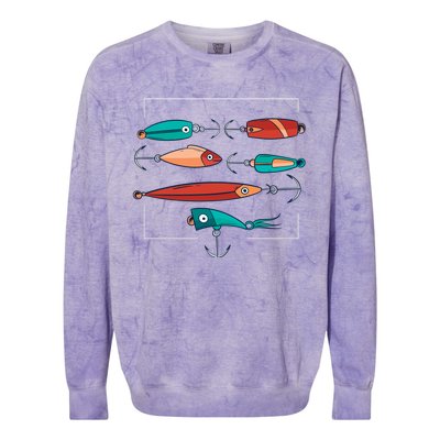 Fish Bait Set Colorblast Crewneck Sweatshirt