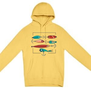 Fish Bait Set Premium Pullover Hoodie