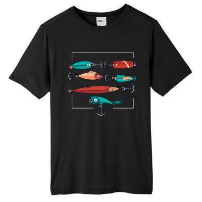 Fish Bait Set Tall Fusion ChromaSoft Performance T-Shirt