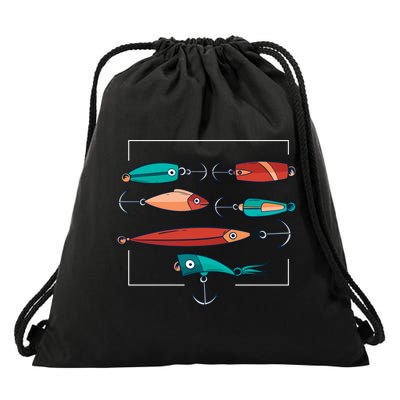 Fish Bait Set Drawstring Bag