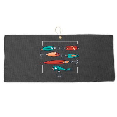 Fish Bait Set Large Microfiber Waffle Golf Towel