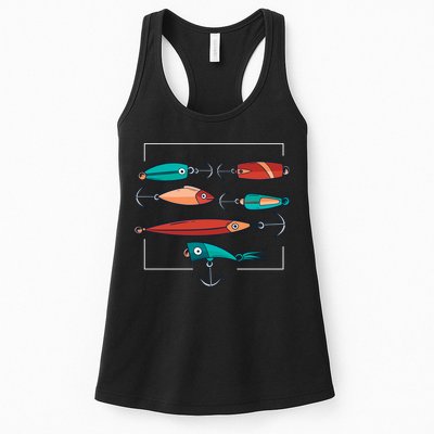 Fish Bait Set Womens Tank Top