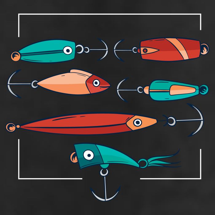 Fish Bait Set Golf Towel