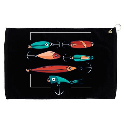 Fish Bait Set Grommeted Golf Towel