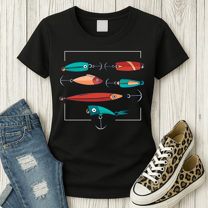 Fish Bait Set Womens T-Shirt