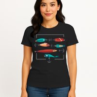 Fish Bait Set Womens T-Shirt
