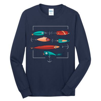 Fish Bait Set Tall Long Sleeve T-Shirt