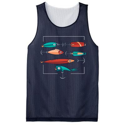 Fish Bait Set Mesh Reversible Basketball Jersey Tank