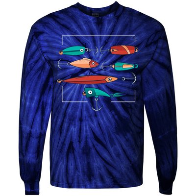 Fish Bait Set Tie-Dye Long Sleeve Shirt