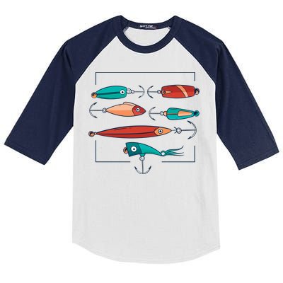 Fish Bait Set Kids Colorblock Raglan Jersey