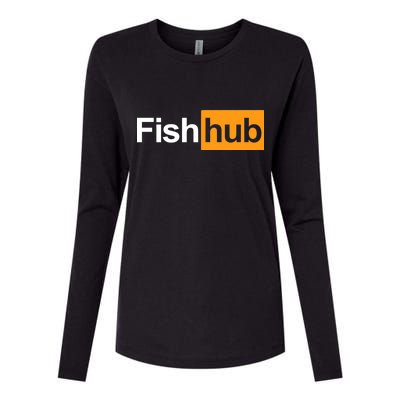 Fish Hub Womens Cotton Relaxed Long Sleeve T-Shirt