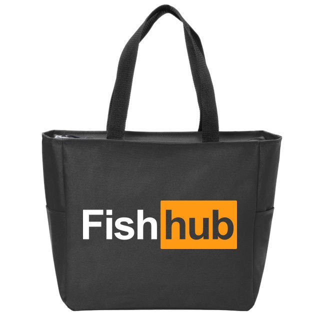 Fish Hub Zip Tote Bag