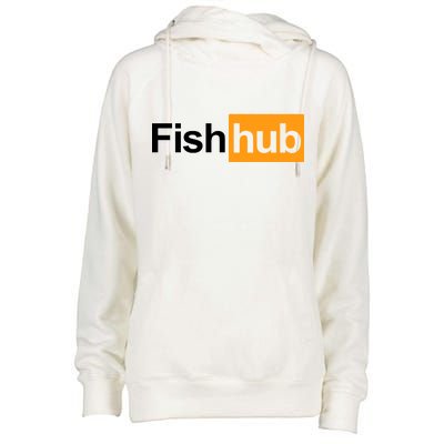 Fish Hub Womens Funnel Neck Pullover Hood