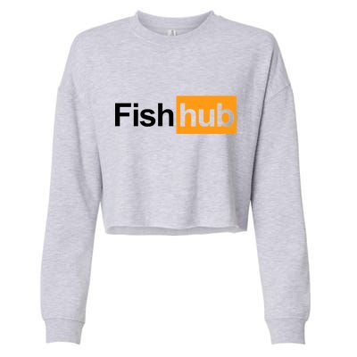 Fish Hub Cropped Pullover Crew