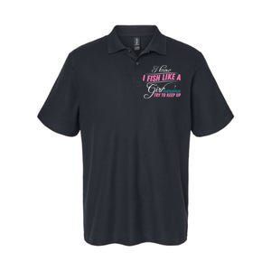 Fish Like A Girl Try To Keep Up Softstyle Adult Sport Polo