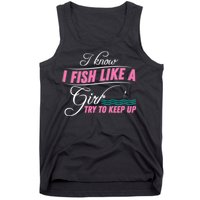 Fish Like A Girl Try To Keep Up Tank Top