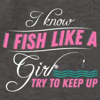 Fish Like A Girl Try To Keep Up Vector Backpack