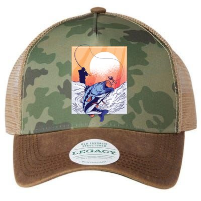 Fisherman Sunset Legacy Tie Dye Trucker Hat