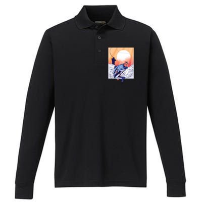 Fisherman Sunset Performance Long Sleeve Polo