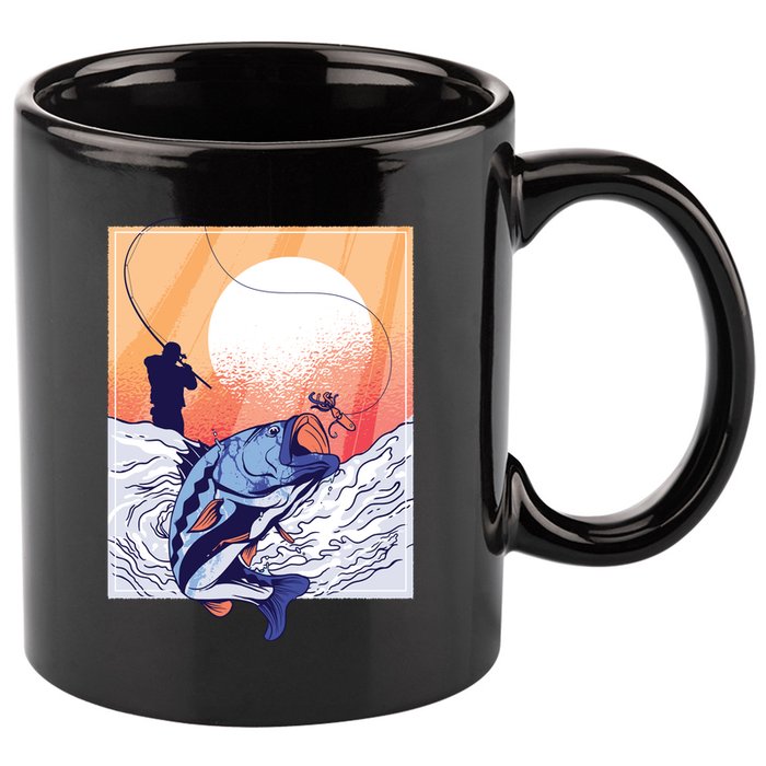 Fisherman Sunset 11oz C Handle Ceramic Mug