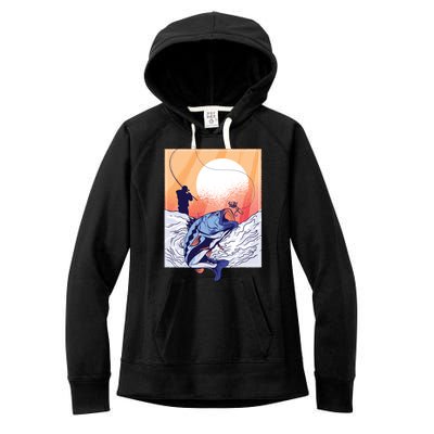 Fisherman Sunset Women's Fleece Hoodie