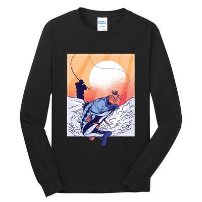 Fisherman Sunset Tall Long Sleeve T-Shirt