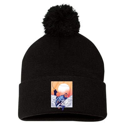 Fisherman Sunset Pom Pom 12in Knit Beanie