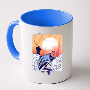 Fisherman Sunset Coffee Mug