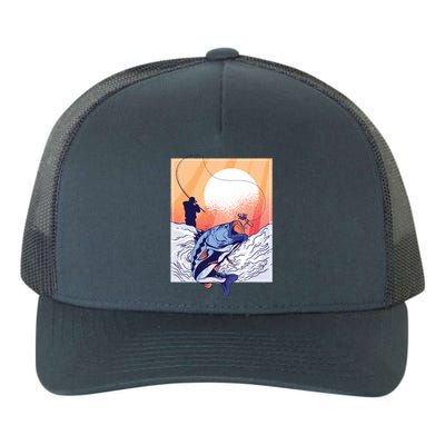 Fisherman Sunset Yupoong Adult 5-Panel Trucker Hat