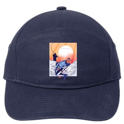 Fisherman Sunset 7-Panel Snapback Hat