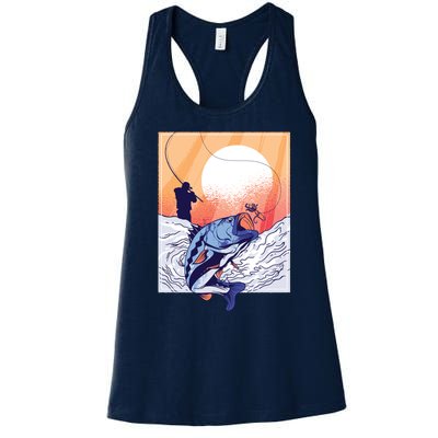 Fisherman Sunset Women's Racerback Tank