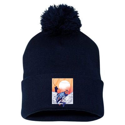 Fisherman Sunset Pom Pom 12in Knit Beanie