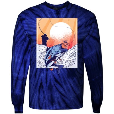 Fisherman Sunset Tie-Dye Long Sleeve Shirt