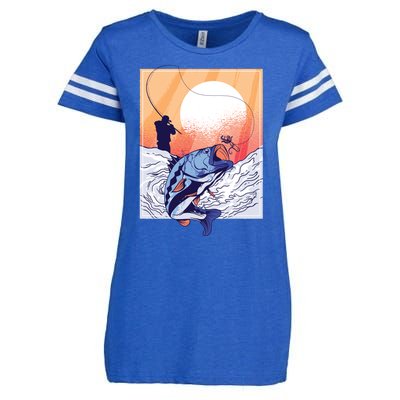 Fisherman Sunset Enza Ladies Jersey Football T-Shirt