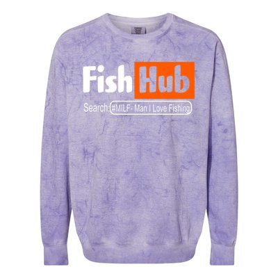 FishHub Milf Man I Love Fishing Funny Colorblast Crewneck Sweatshirt