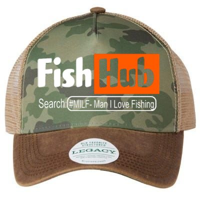 FishHub Milf Man I Love Fishing Funny Legacy Tie Dye Trucker Hat