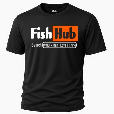 FishHub Milf Man I Love Fishing Funny Cooling Performance Crew T-Shirt