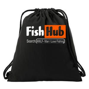 FishHub Milf Man I Love Fishing Funny Drawstring Bag