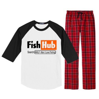 FishHub Milf Man I Love Fishing Funny Raglan Sleeve Pajama Set