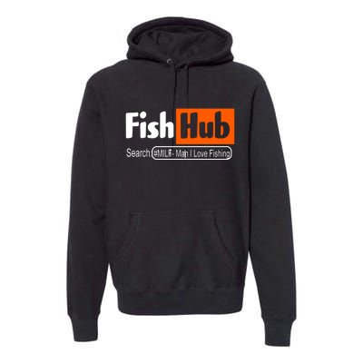 FishHub Milf Man I Love Fishing Funny Premium Hoodie