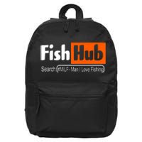 FishHub Milf Man I Love Fishing Funny 16 in Basic Backpack