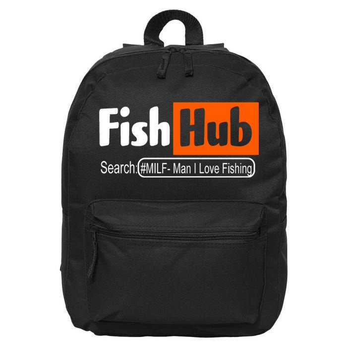 FishHub Milf Man I Love Fishing Funny 16 in Basic Backpack