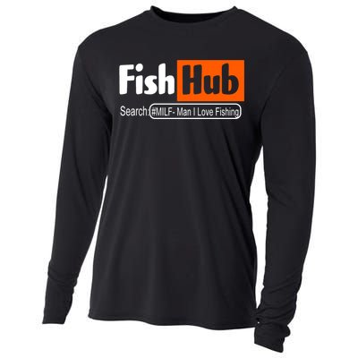 FishHub Milf Man I Love Fishing Funny Cooling Performance Long Sleeve Crew