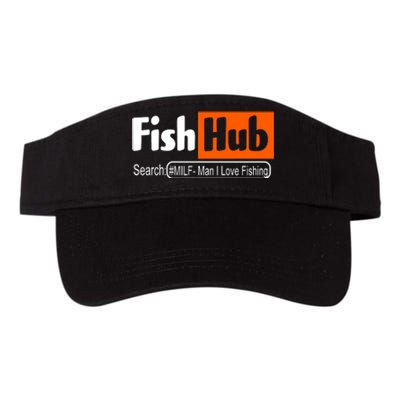 FishHub Milf Man I Love Fishing Funny Valucap Bio-Washed Visor