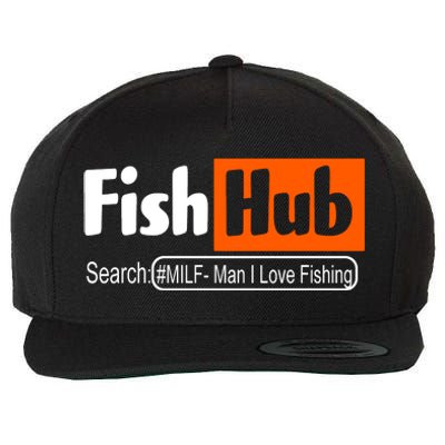 FishHub Milf Man I Love Fishing Funny Wool Snapback Cap